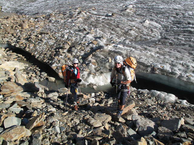 Christoph und Gudrun beim Taschachferner (10. Sep.)