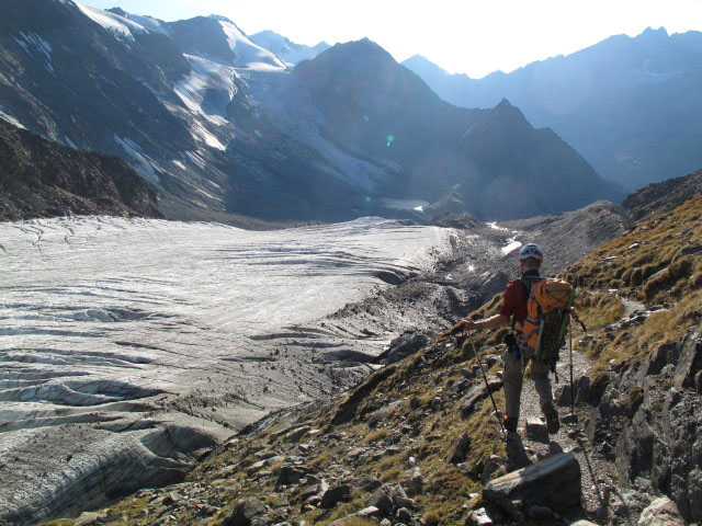 Christoph auf der Seitenmor&auml;ne des Taschachferners (10. Sep.)