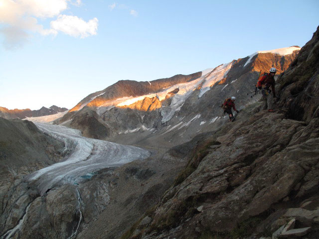 Gudrun und Christoph zwischen Taschachferner und Taschachhaus (10. Sep.)