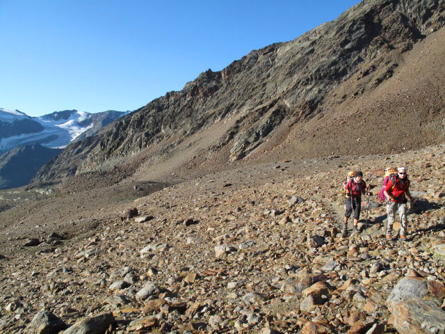Gudrun und Christoph am Neuen Offenbacher H&ouml;henweg zwischen Eiskasten und Vorderer Eiskastenbach (11. Sep.)