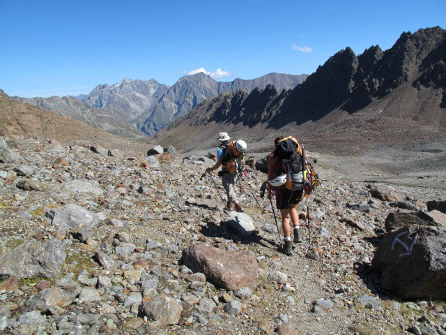 Christoph und Gudrun am Offenbacher H&ouml;henweg zwischen Rifflferner und Die L&ouml;cher (11. Sep.)
