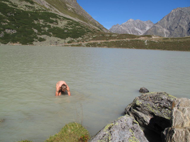 Ich im Rifflsee, 2.232 m (11. Sep.)