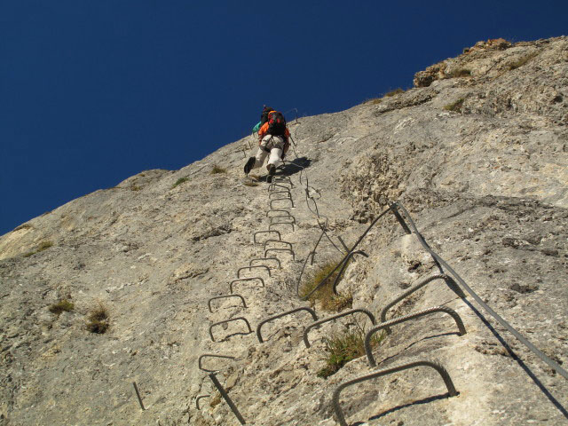 Gantrisch-Klettersteig: Andreas im K&uuml;re-W&auml;ndli