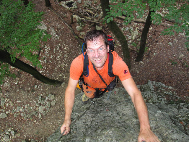 Andreas am Klettersteig im Klettergarten Eppenberg 2
