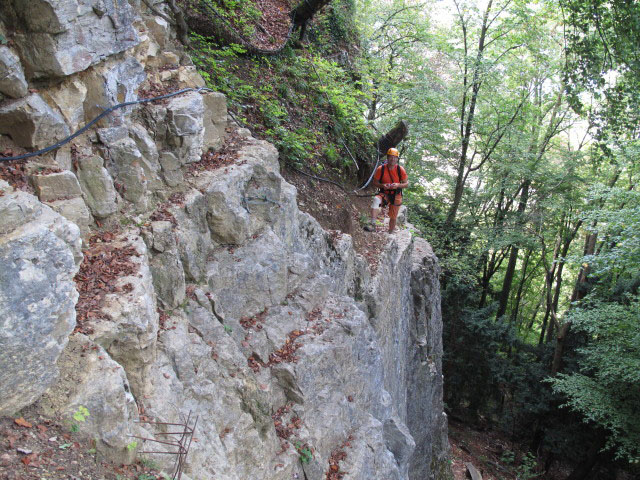 Andreas am Klettersteig im Klettergarten Eppenberg 2