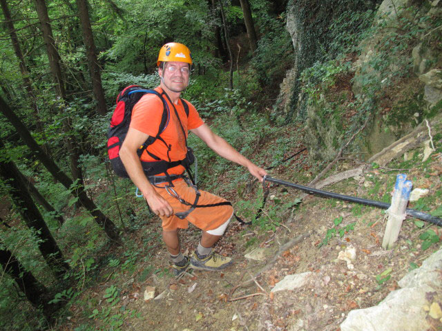 Andreas am Klettersteig im Klettergarten Eppenberg 2