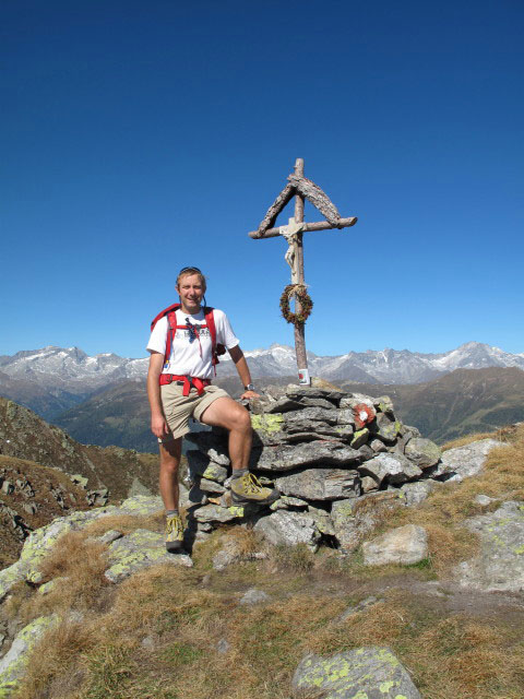 Ich am Pfunderer Höhenweg zwischen Weg 67 und Plattnerspitz (1. Okt.)