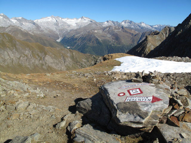 Pfunderer H&ouml;henweg auf der Hochs&auml;gescharte, 2.650 m (2. Okt.)