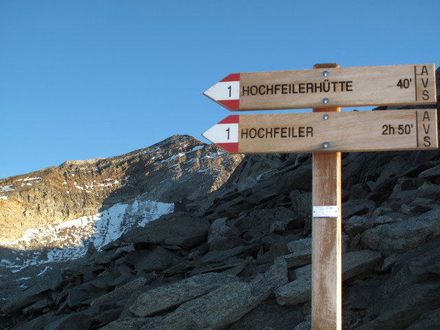 Hochfeiler von der Unteren Wei&szlig;zintscharte aus (3. Okt.)