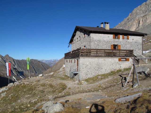 Hochfeilerhütte, 2.710 m (3. Okt.)