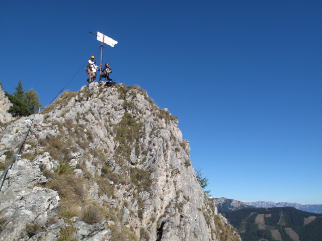 Grete Klinger-Klettersteig: Ich, Erich und Sonja am Fahnenk&ouml;pfl, 1.648 m (15. Okt.)