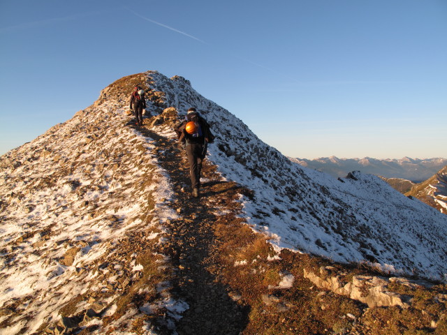 Sonja und Erich am Theklasteig zwischen Reichenhals und Gro&szlig;er Scharte (16. Okt.)