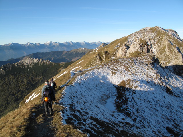 Erich und Sonja am Theklasteig zwischen Gro&szlig;er Scharte und Hoher Lins (16. Okt.)