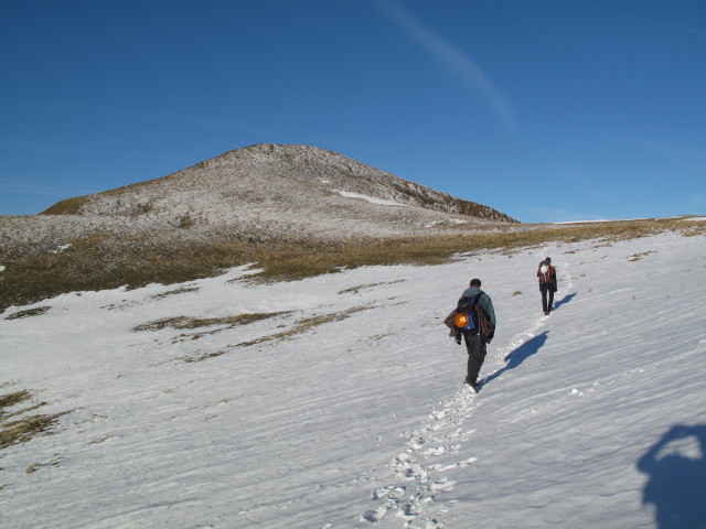 Erich und Sonja am Theklasteig zwischen Großer Scharte und Hoher Lins (16. Okt.)