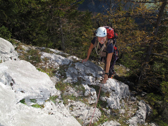 Sommeraustein S&uuml;dostgrat: Sonja in der zweiten Seill&auml;nge