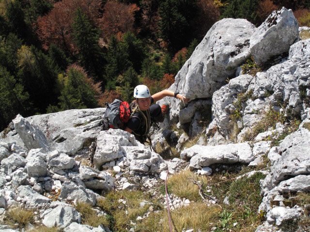 Sommeraustein S&uuml;dostgrat: Sonja in der vierten Seill&auml;nge