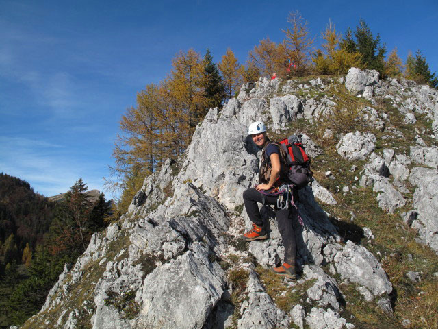Sommeraustein S&uuml;dostgrat: Sonja im Ausstieg