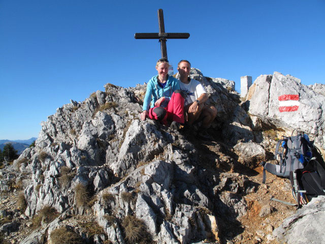 Janna und ich am Gro&szlig;en Sonnleitstein, 1.639 m