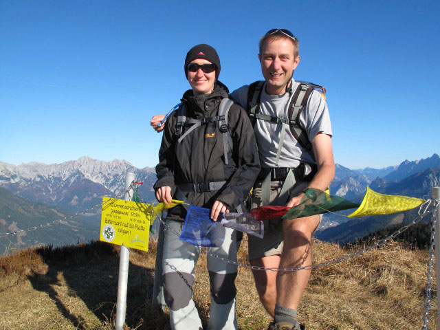 Carmen und ich am D&uuml;rrensch&ouml;berl, 1.737 m