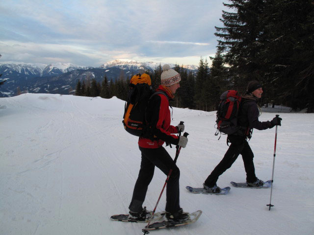 Manuela und Sonja zwischen Ganzalm und Amundsenh&ouml;he (31. Dez.)