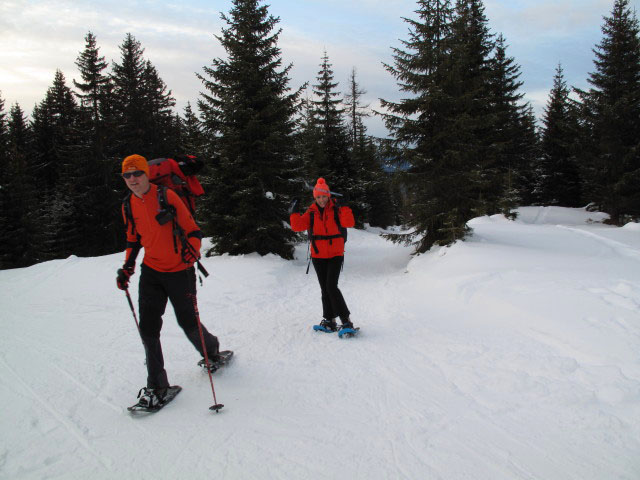 Peter und Christina zwischen Ganzalm und Amundsenh&ouml;he (31. Dez.)