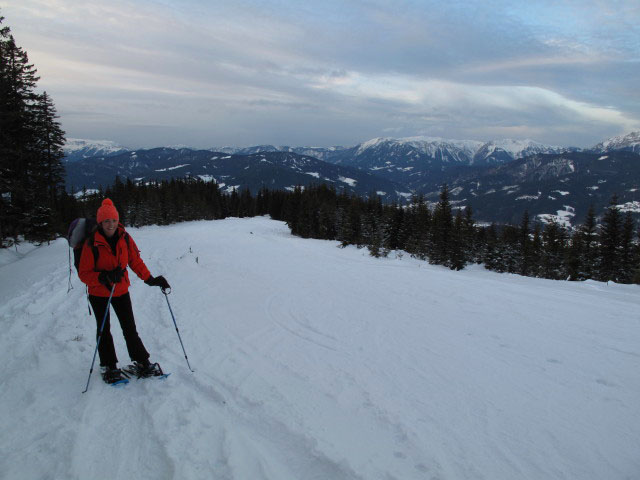 Christina zwischen Ganzalm und Amundsenh&ouml;he (31. Dez.)