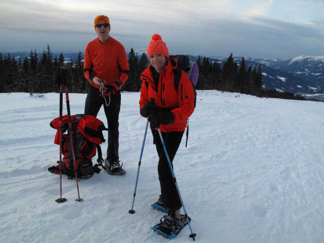 Peter und Christina zwischen Ganzalm und Amundsenh&ouml;he (31. Dez.)