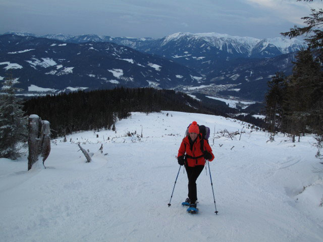 Christina zwischen Ganzalm und Amundsenh&ouml;he (31. Dez.)