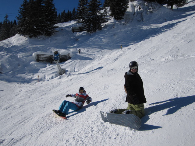 Enrico und Markus auf der Fangabfahrt (14. J&auml;n.)