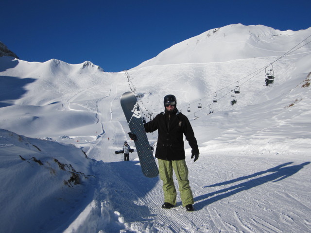 Thomas und Markus auf der Abfahrt 'Madloch - Z&uuml;rser See' (15. J&auml;n.)