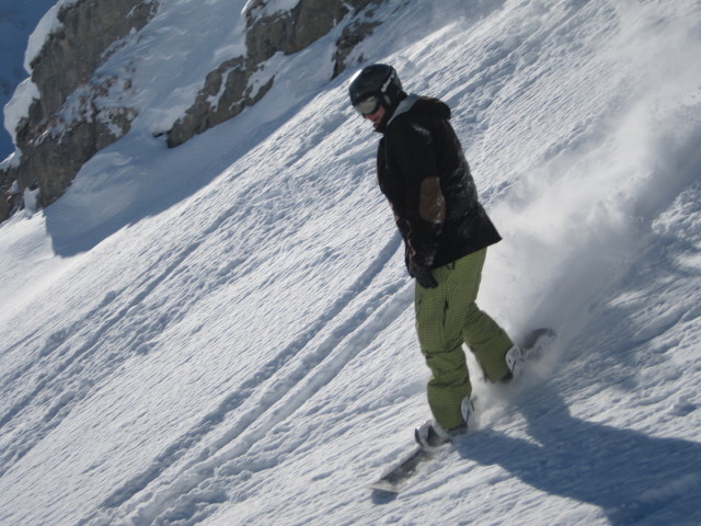 Markus neben der Abfahrt 'Madloch - Z&uuml;rser See' (15. J&auml;n.)