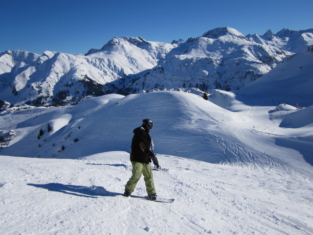 Markus bei der Bergstation der Hasensprungbahn, 2.050 m (15. J&auml;n.)