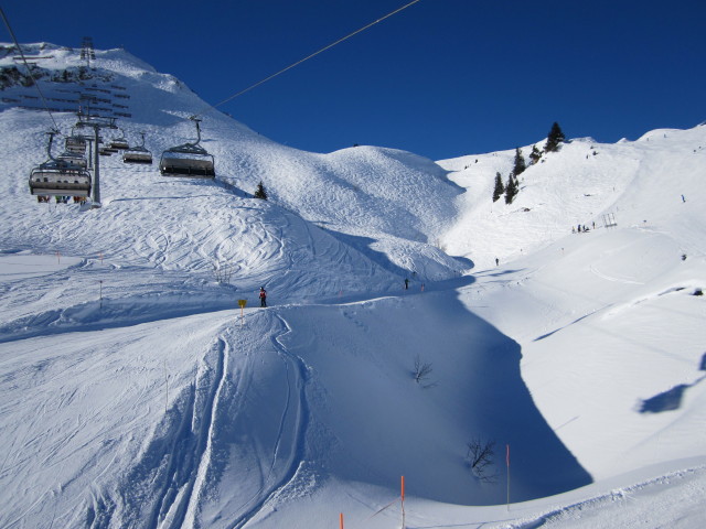 Abfahrt 'Kriegeralpe - Petersboden' von der Kriegerhornbahn aus (15. J&auml;n.)