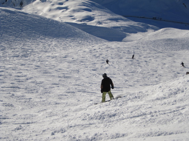 Markus auf der H&uuml;bner-Hang-Skiroute (15. J&auml;n.)