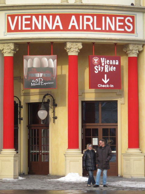 Mama und Papa bei den Vienna Airlines