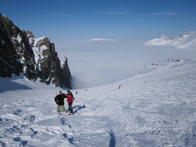 Markus und ich auf der H&ouml;llschartepiste