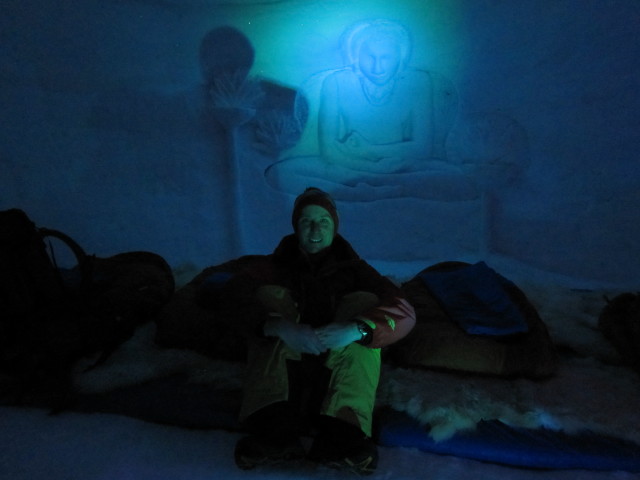 Ich im Iglu Village (15. M&auml;rz)
