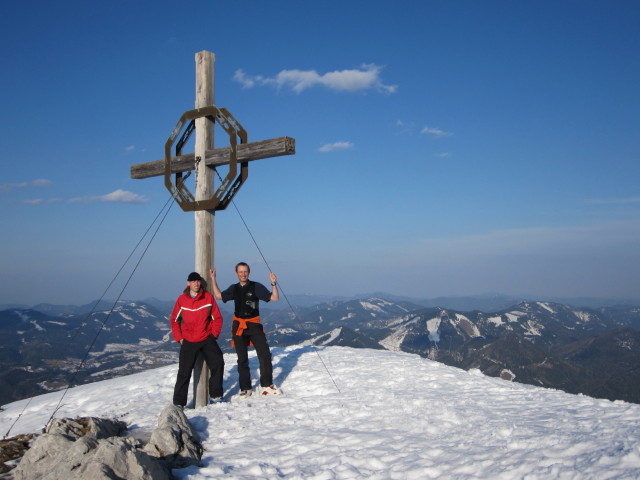 Clemens und ich auf der Gemeindealpe, 1.626 m