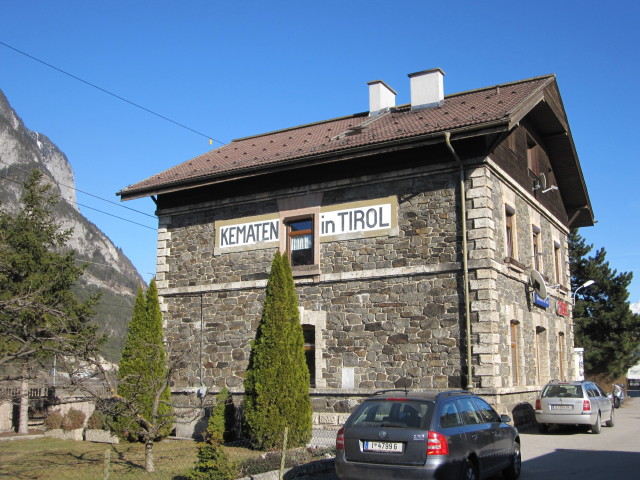 Bahnhof Kematen in Tirol, 593 m (15. M&auml;rz)
