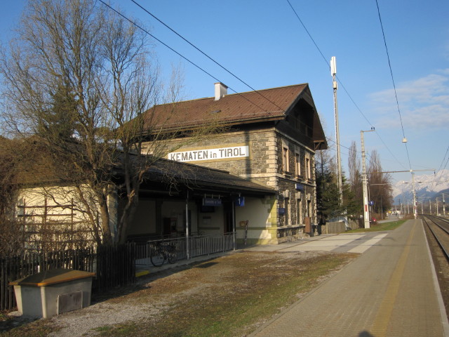 Bahnhof Kematen in Tirol, 593 m (24. M&auml;rz)