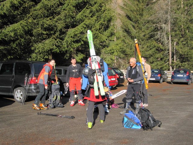 Michaela, Klaus, Gerwalt und Norbert in Str&ouml;den, 1.403 m (1. Apr.)