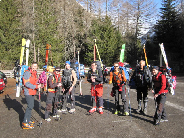 Michaela, Christoph, Norbert, Klaus, ich, Gerwalt und Gudrun in Str&ouml;den, 1.403 m (1. Apr.)