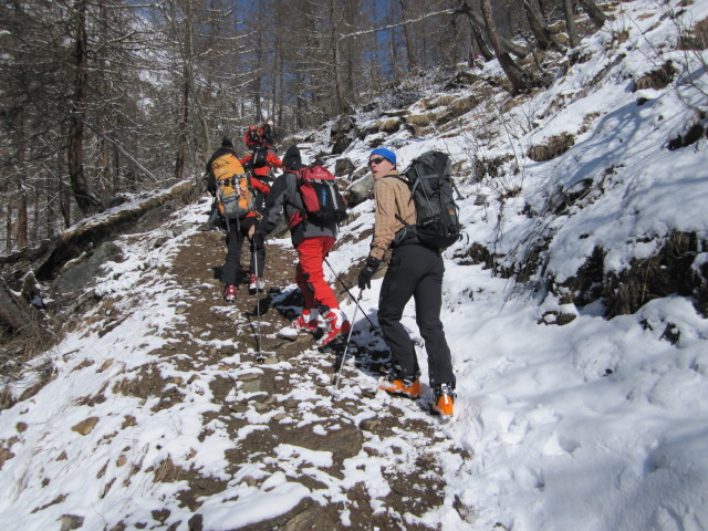 Gerwalt, Christoph, Gudrun, Michaela, Siegbert, Klaus und Norbert auf d'Sch&ouml;ssn (1. Apr.)
