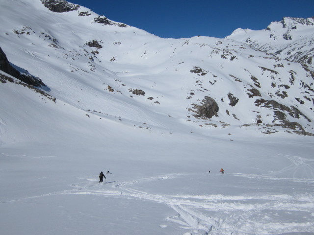 Norbert, Gerwalt, Siegbert und Christoph zwischen Reggent&ouml;rl und Simonysee (2. Apr.)