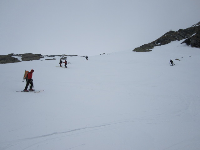 Christoph, Klaus, Michaela, Norbert und Gerwalt zwischen Rostocker Eck und bei die K&ouml;pfe (4. Apr.)
