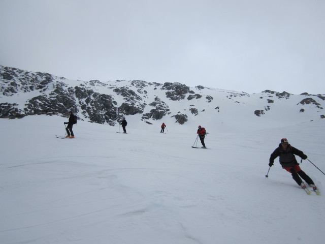 Norbert, Gerwalt, Gudrun, Michaela und Klaus zwischen bei die K&ouml;pfe und Sandboden (4. Apr.)