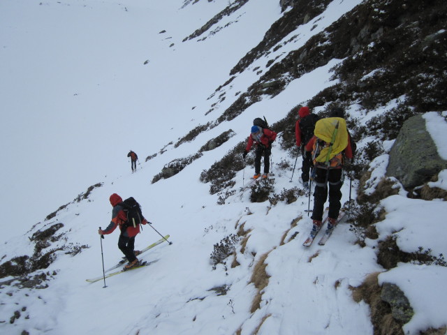 Michaela, Siegbert, Norbert, Gudrun und Christoph auf der Maureralm (6. Apr.)