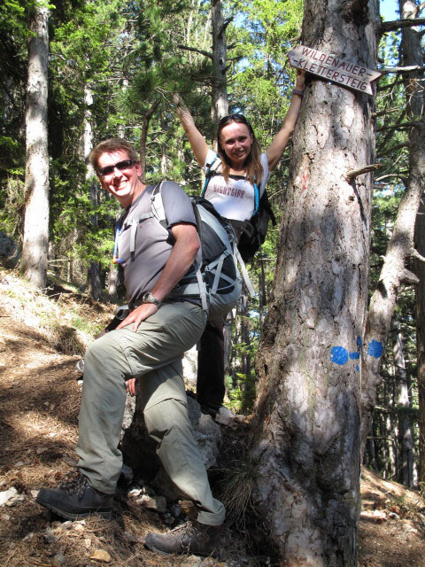 John und Diana zwischen Seiser Toni und Wildenauer-Klettersteig