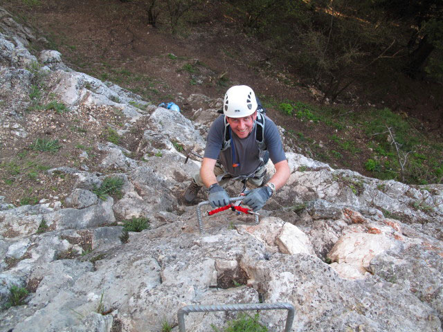 Wildenauer-Klettersteig: John in der Direktvariante