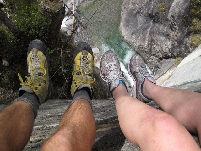 &Ouml;TK-Klettersteig: Ich und Barbara auf der zweiten Wehrstufe